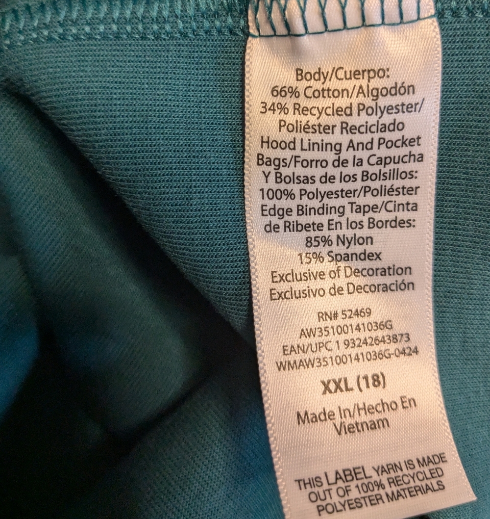 Athletic Works Youth Kids XXL 18 Zip Hoodie Jacket - Picture 5 of 8